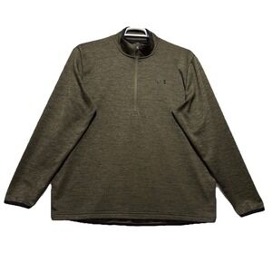 Under Armour 1/4 Zip Pullover Sweatshirt Men's Size XL Green Loose‎ Fit